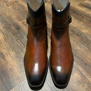 Handmade and hand painted boots one of a kind paint